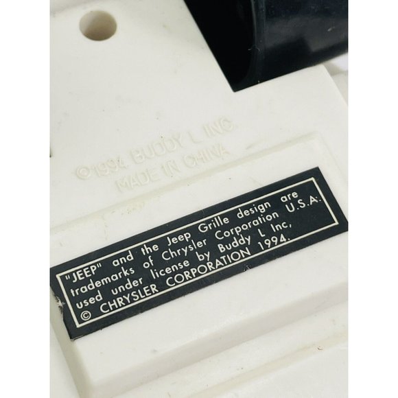 Rare Vintage 1994 Buddy L Jeep Wrangler Push Along Toy Truck Car Red White Blue - Picture 6 of 10